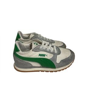 Kids PUMA SR Siege Shoes White/ Gray/Green
EUC